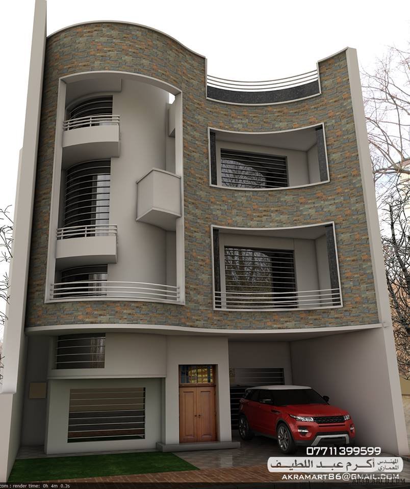 مكتب المهندس اكرم عبد اللطيف تصاميم خارجية » arab arch