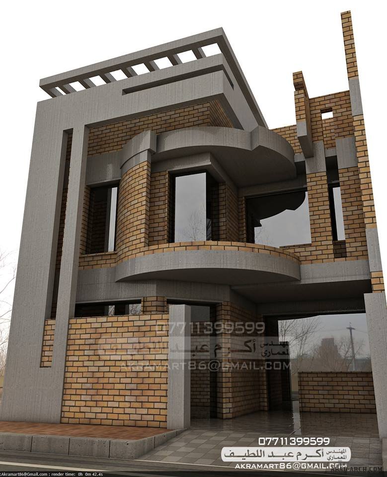 مكتب المهندس اكرم عبد اللطيف تصاميم خارجية » arab arch
