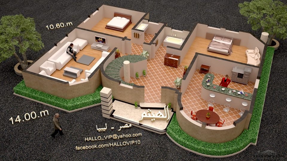 تصميمات الهيثم تصميم خريطة هندسية المساحة الكلية 148.40 .. متر مربع