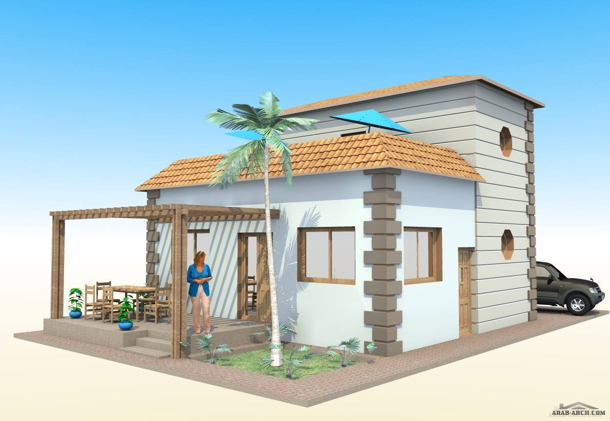 تصميم جديد وحصرى بيت طابق ونصف صغير المساحه للمهندس Lotfi Abou El