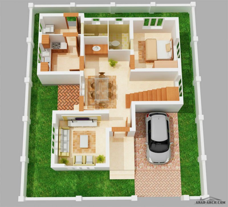Garden Luxury Villa floor plans » arab arch