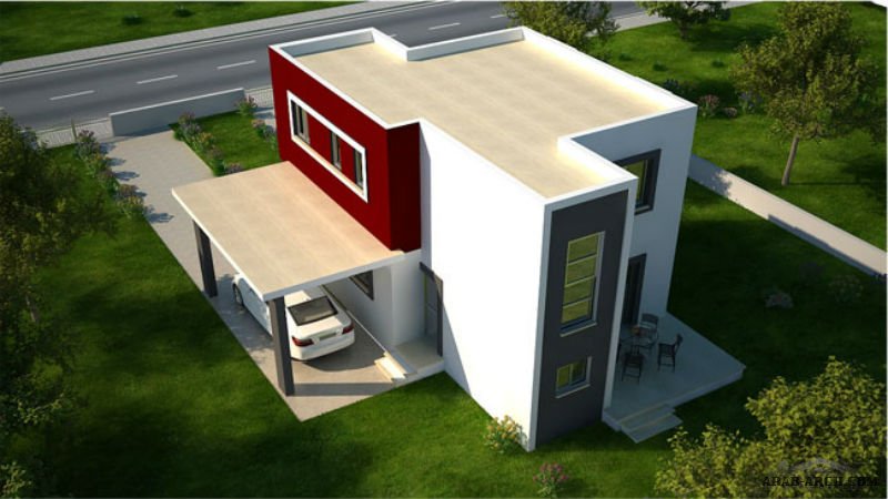 تفصيل بيت صغير المساحه 3 غرف نوم 1 ماستر طابقين » arab arch