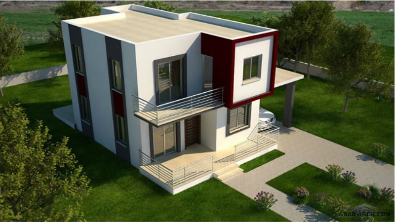 تفصيل بيت صغير المساحه 3 غرف نوم 1 ماستر طابقين » arab arch