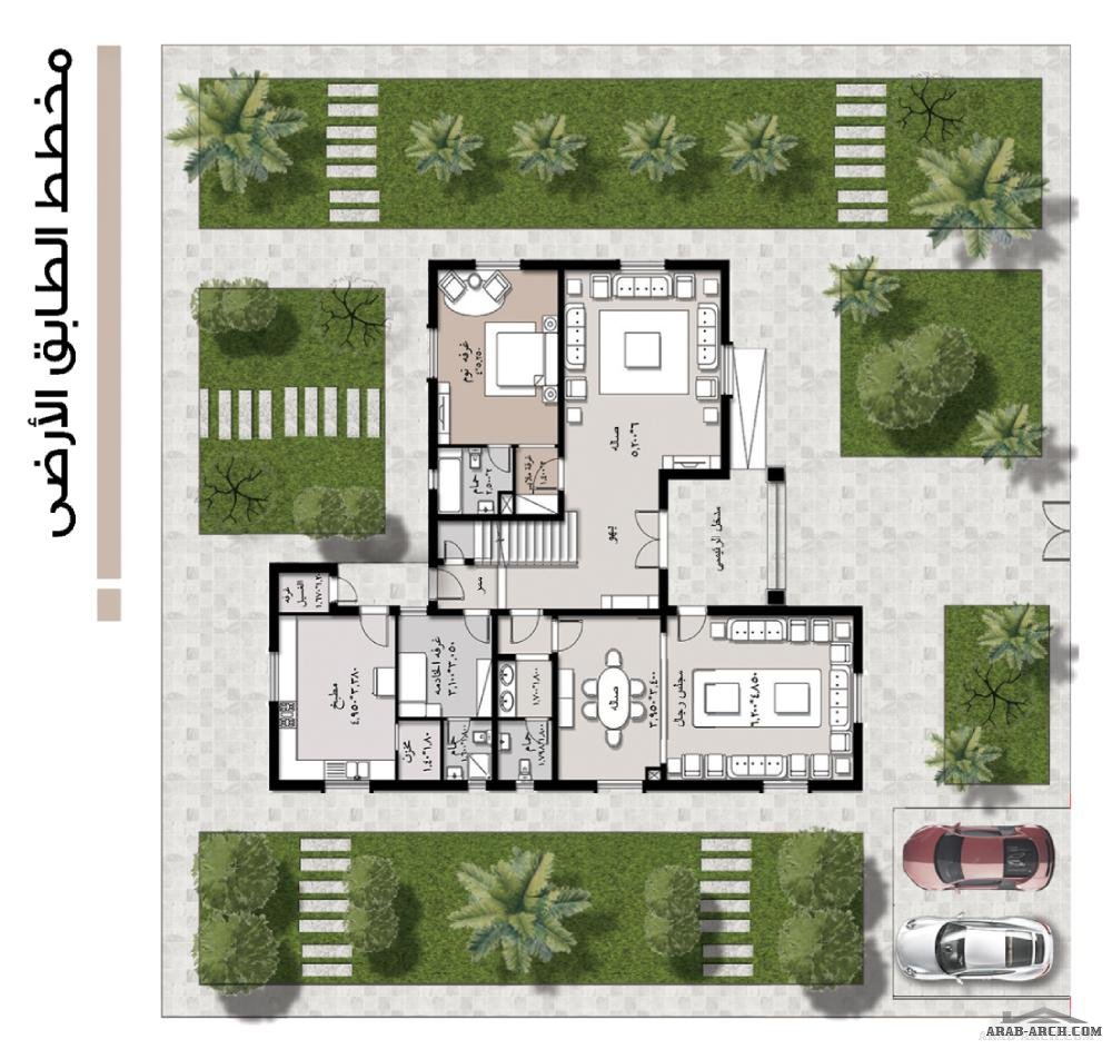 تصميم 4 غرف نوم 367 متر مربع » arab arch
