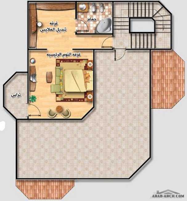 خريطة فيلا رائعه صغيرة المساحه مخطط الدور 150 متر مربع متوفر الاتوكاد