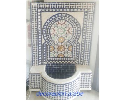 maroccan mosaic water fountain