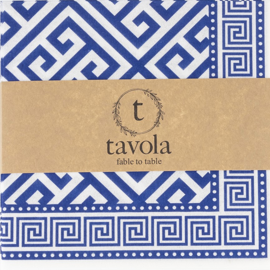 Greek Napkins Blue Arabesque Cape Town