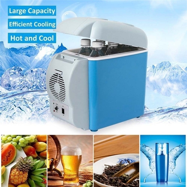 Car Icebox 7.5L Dual Function Mini Car Refrigerator Food and Beverage