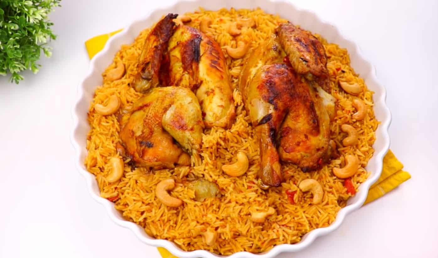 Arabian kabsa Rice With Chicken for Beginners (All in one Pot) Arabic