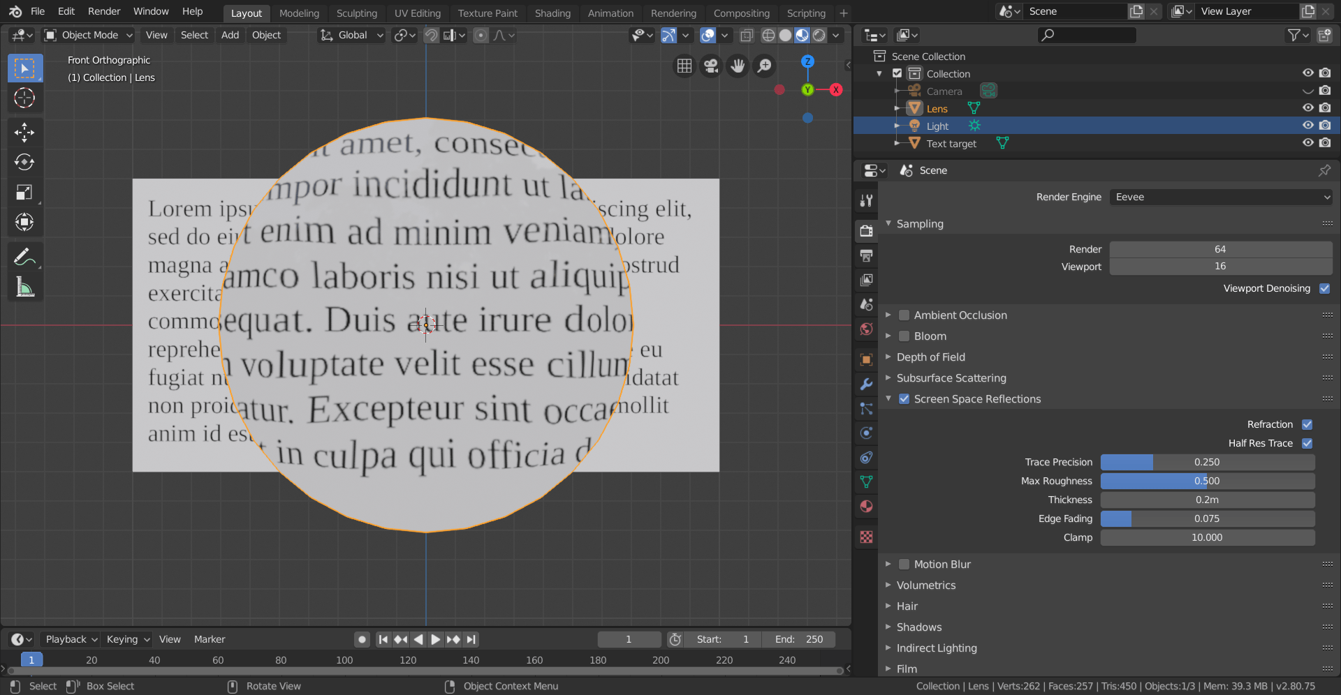 * Blender Graphics Lenses and Optics