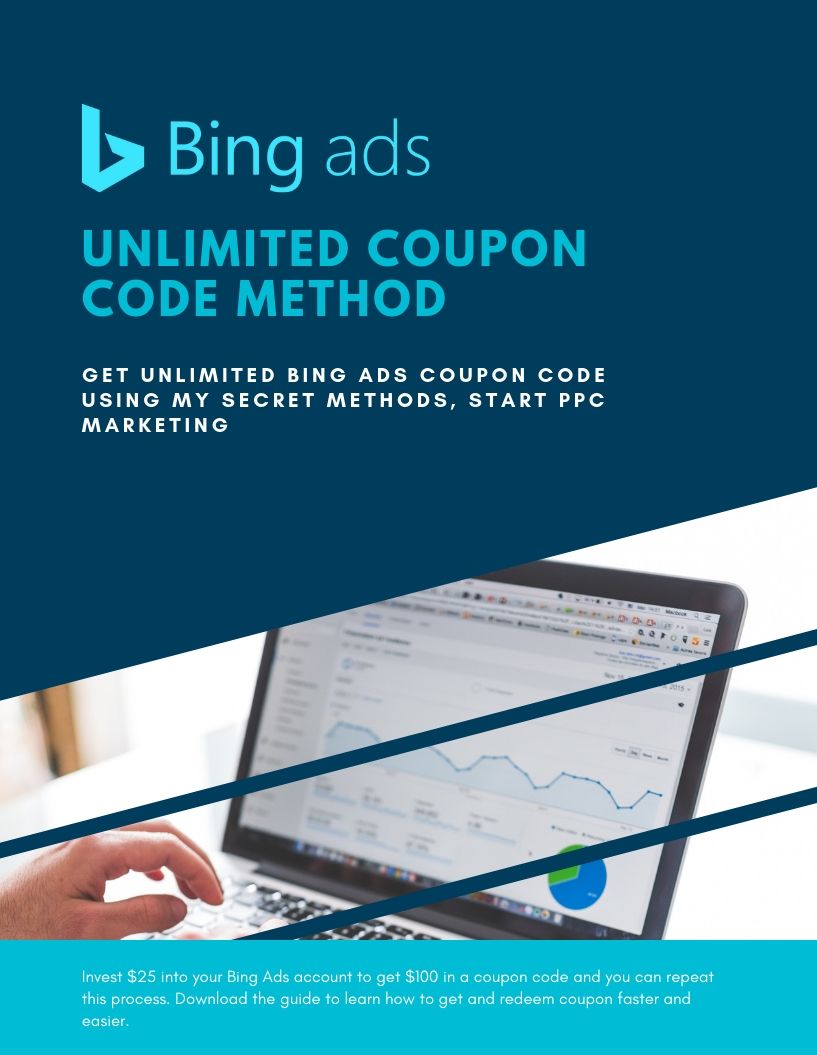 Bing Ads Coupon code worth 100 * Unlimited Method 2024