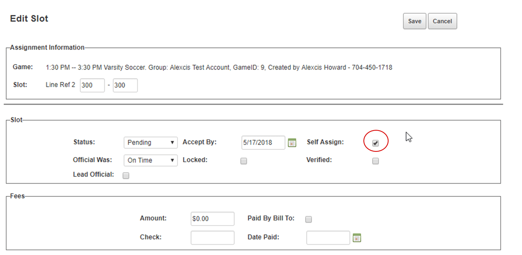 Troubleshooting SelfAssign ArbiterSports