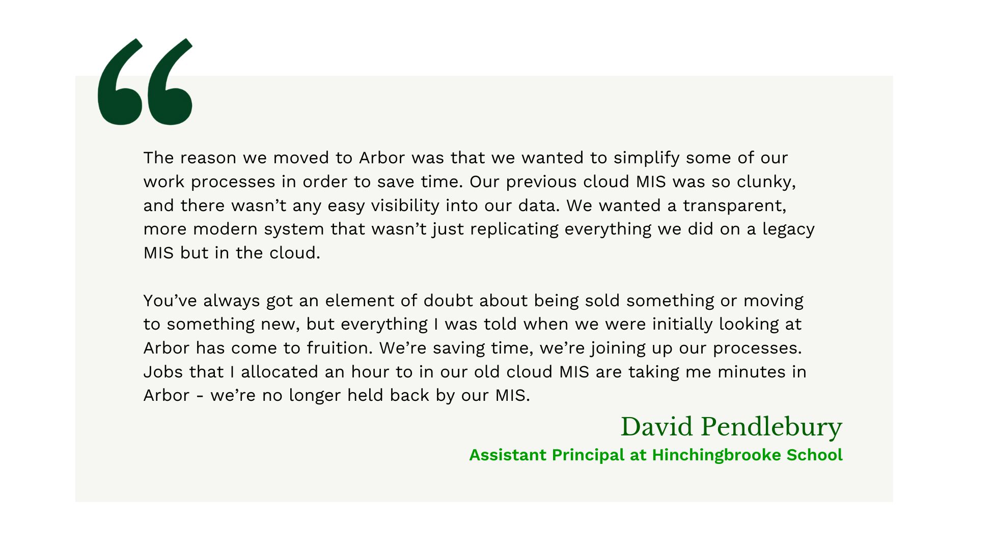 What is a school MIS? Arbor