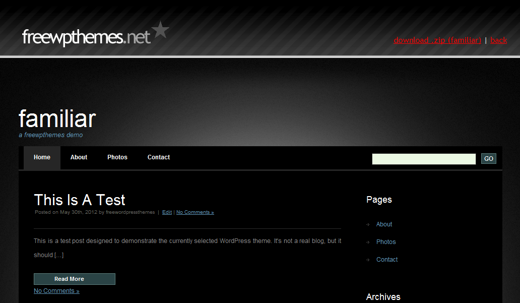 Excellent black wordpress themes Free Chad Kimball Maps