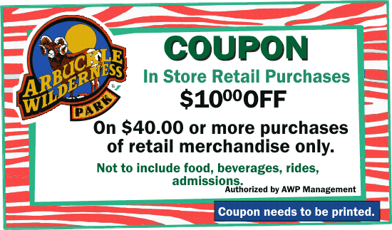 Arbuckle Wilderness Coupons Discount, Savings, Specials 2019