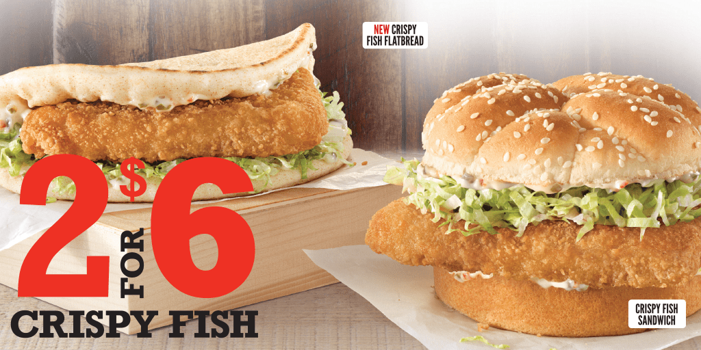 Arby’s 2 for 6 Crispy Fish Filet Sandwiches Arby's RVA