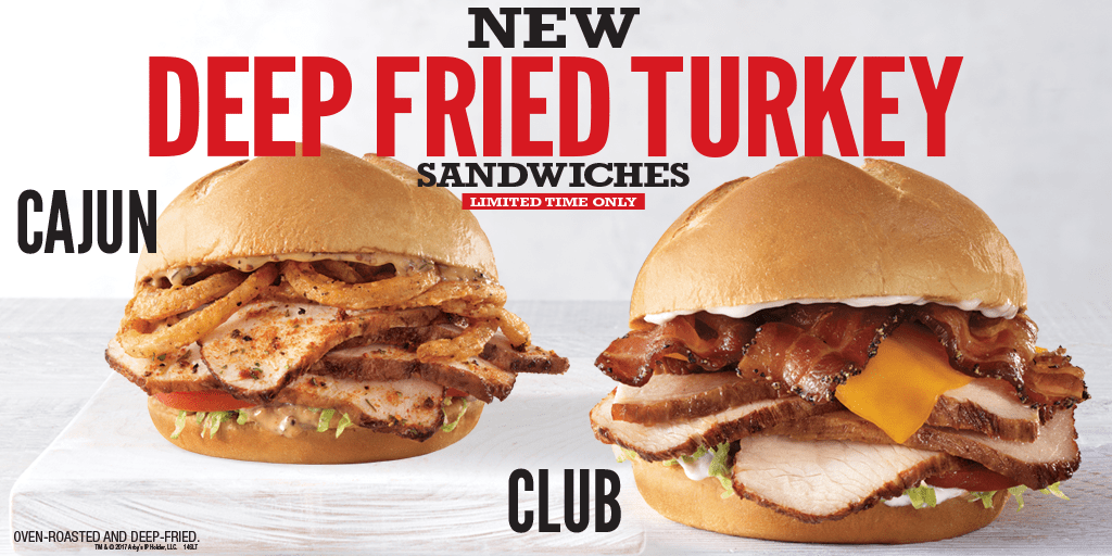Arby's New Deep Fried Turkey Sandwiches> Club, Cajun & Gobbler Arby's RVA