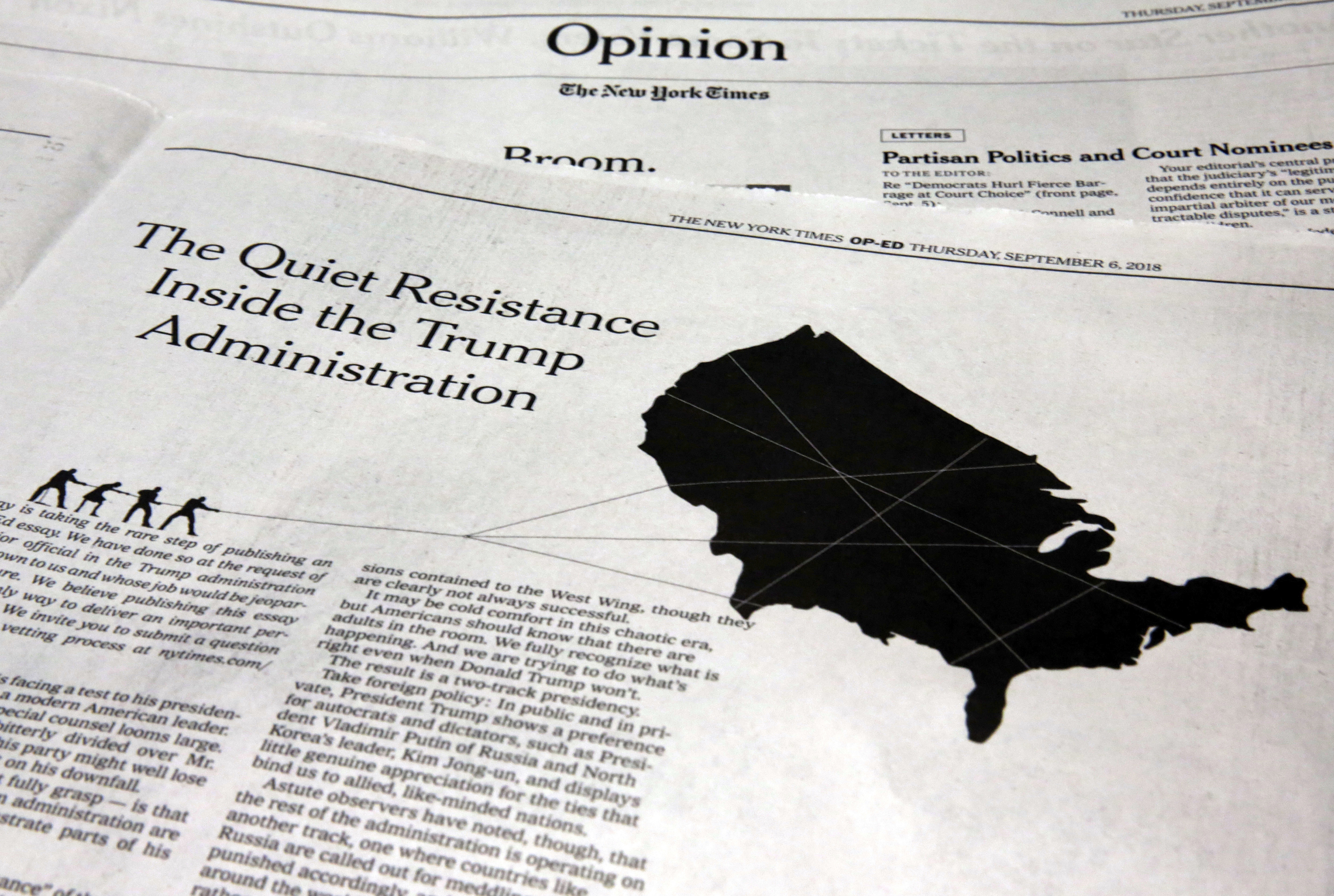 New York Times Anonymous Op Ed Sept. 5Th 2023 Here's A Look At Who Has Denied Writing The Anonymous New York Times Op-Ed - The Boston Globe
