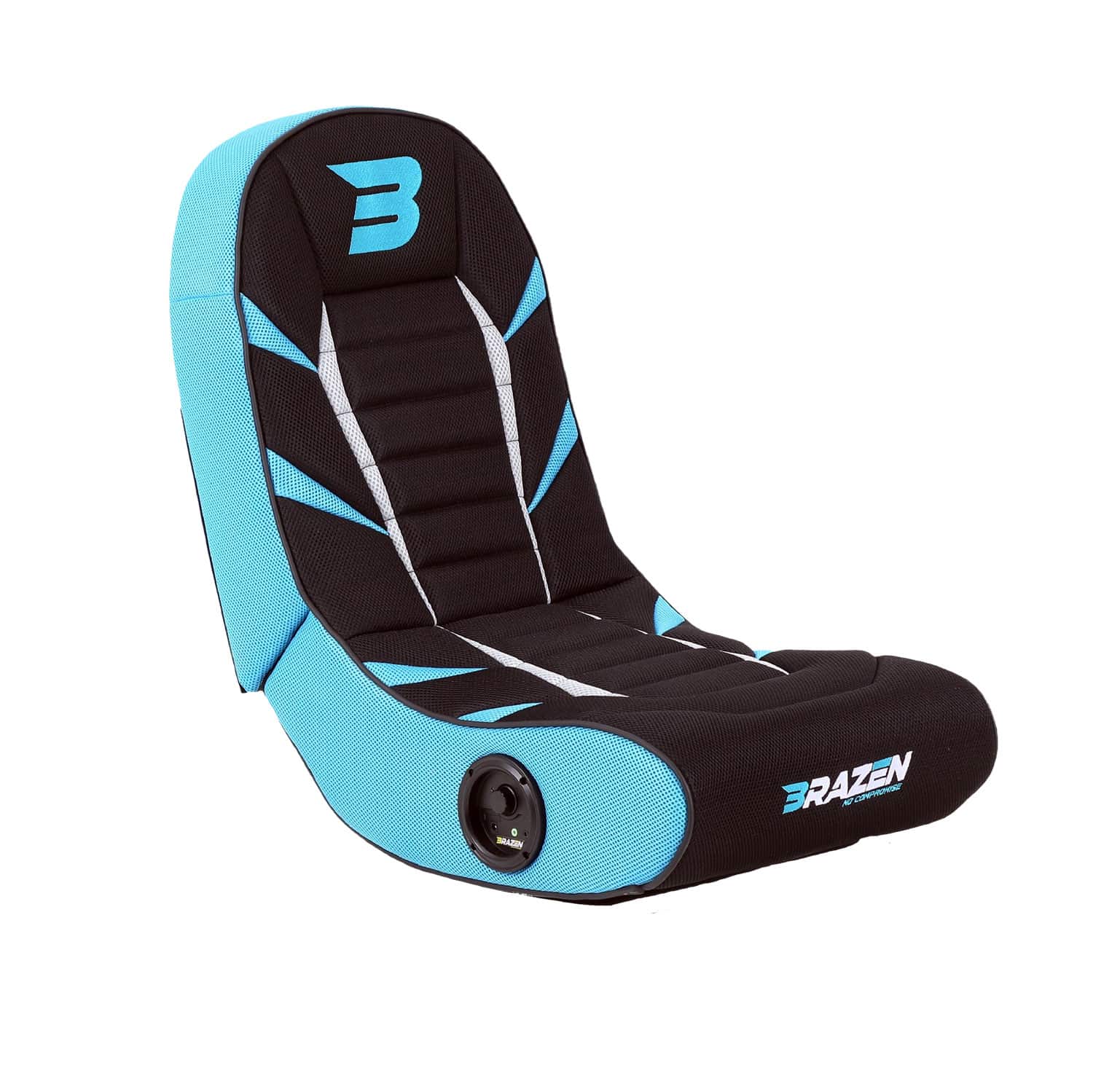 BraZen Python 2.0 Bluetooth Gaming Chair Black & Blue Arcade Direct