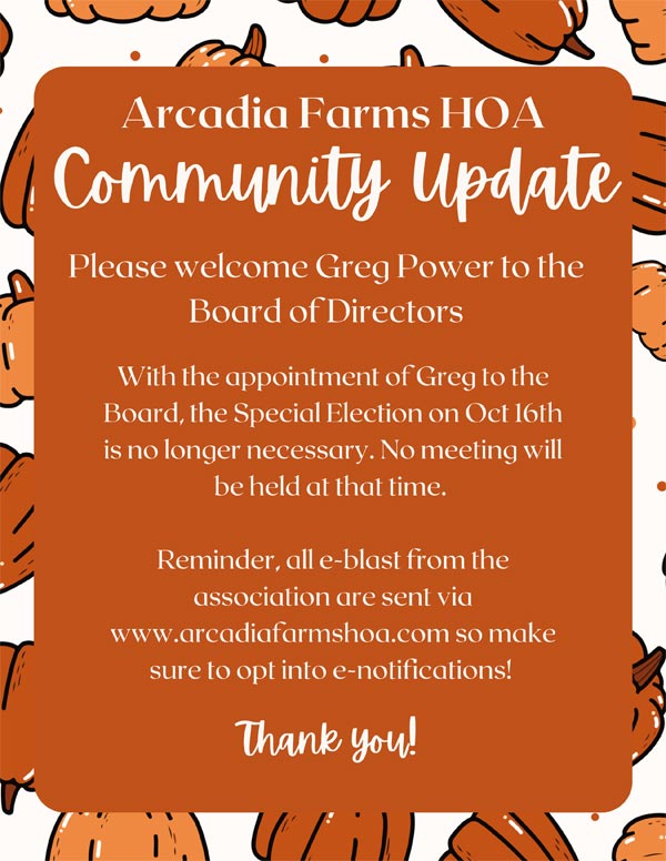 Arcadia Farms Community Association, Homeowners Association, Princeton