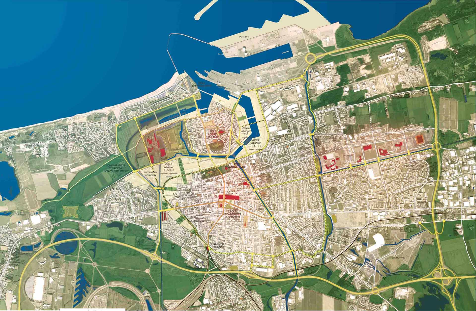 Plan De La Ville De Calais Calais (62) • Schéma directeur et de développement urbain • Arc.Ame