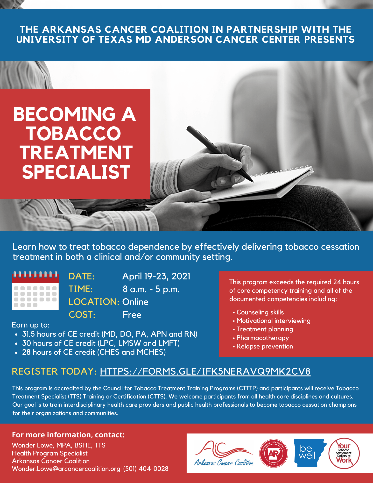 Tobacco Treatment Specialist Training Arkansas Cancer Coalition