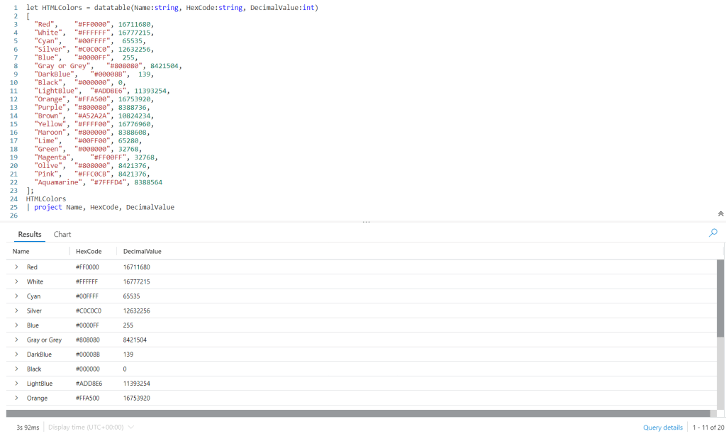 Fun With KQL Datatable Arcane Code