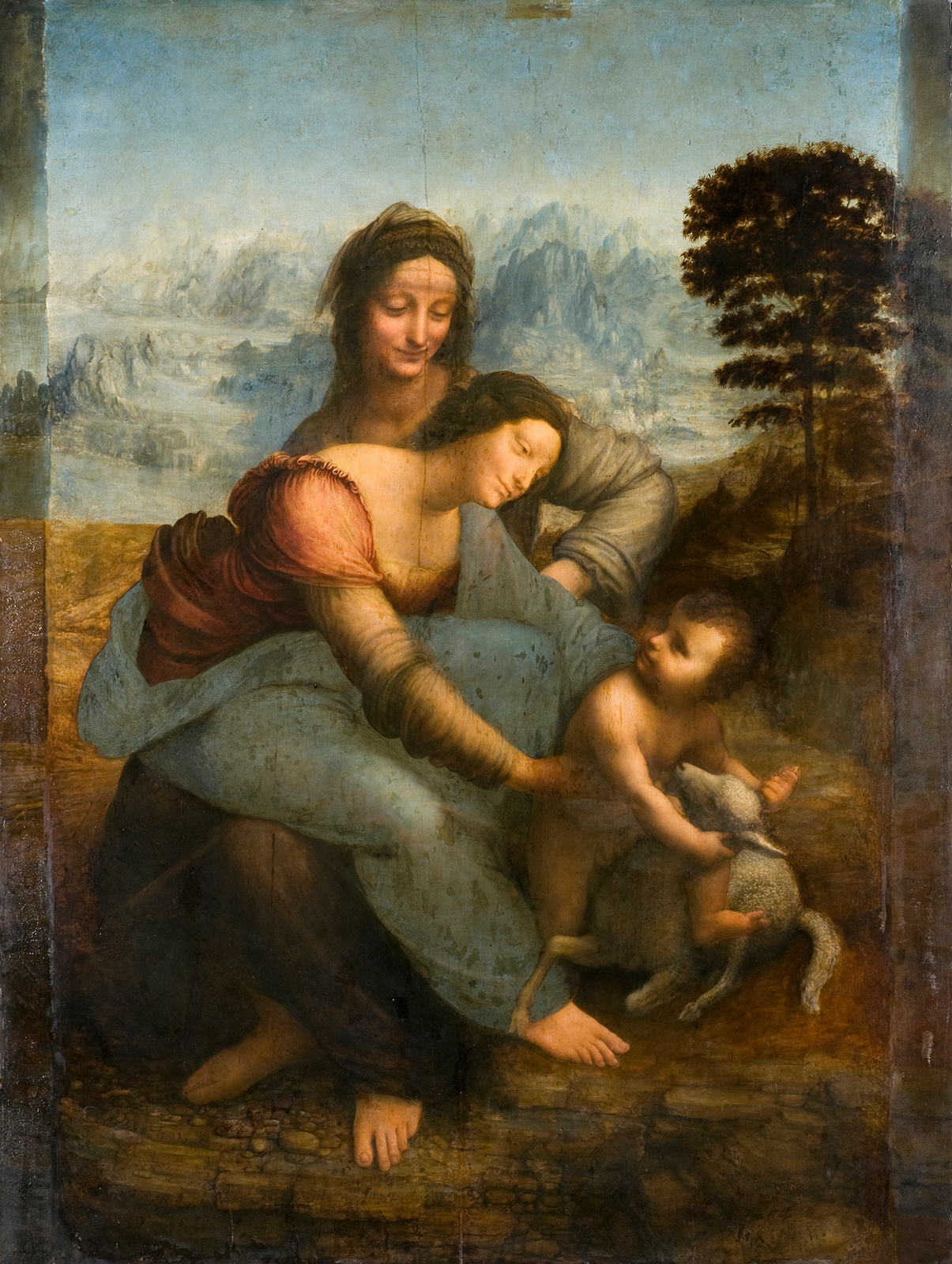 La Vierge, l'Enfant Jésus et sainte Anne Léonard DE VINCI Arcanes