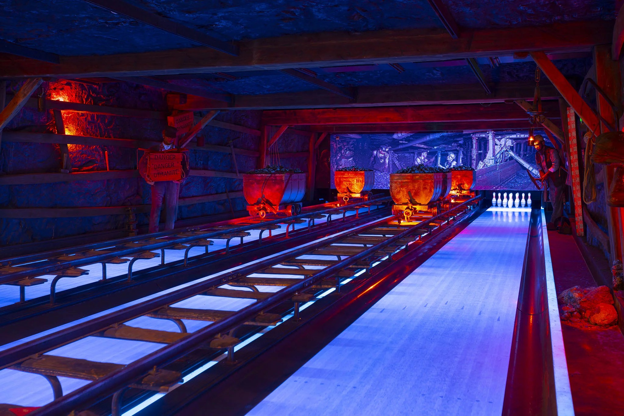 Enjoy a game of underground bowling at Preston Palace