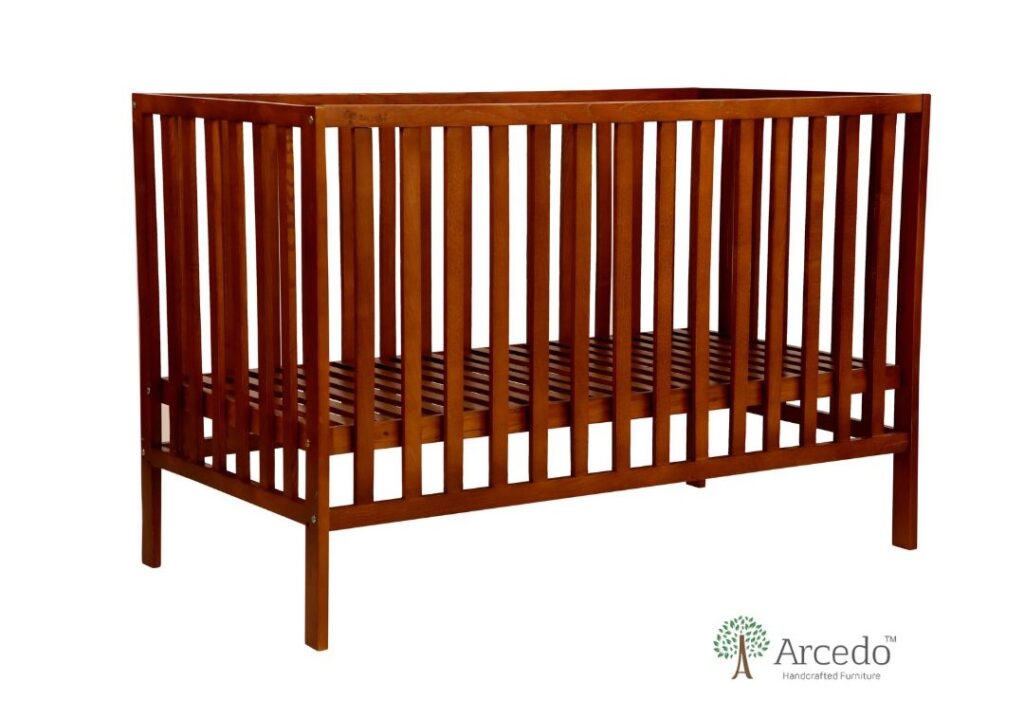 Aspen Baby Wooden Bed (Walnut) Arcedokids
