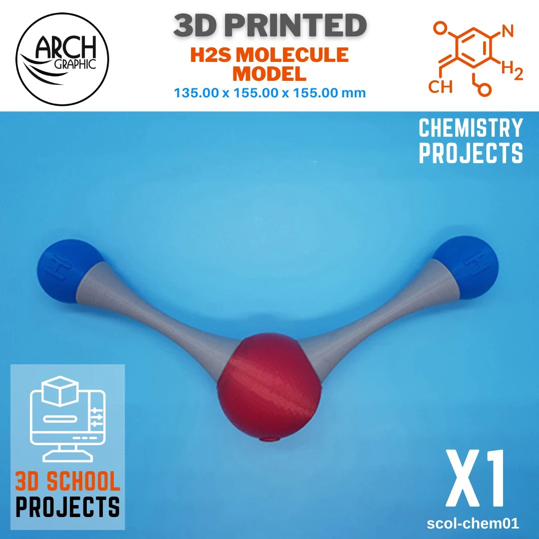 3D Printing H2S Molecule 3D Arch Graphic
