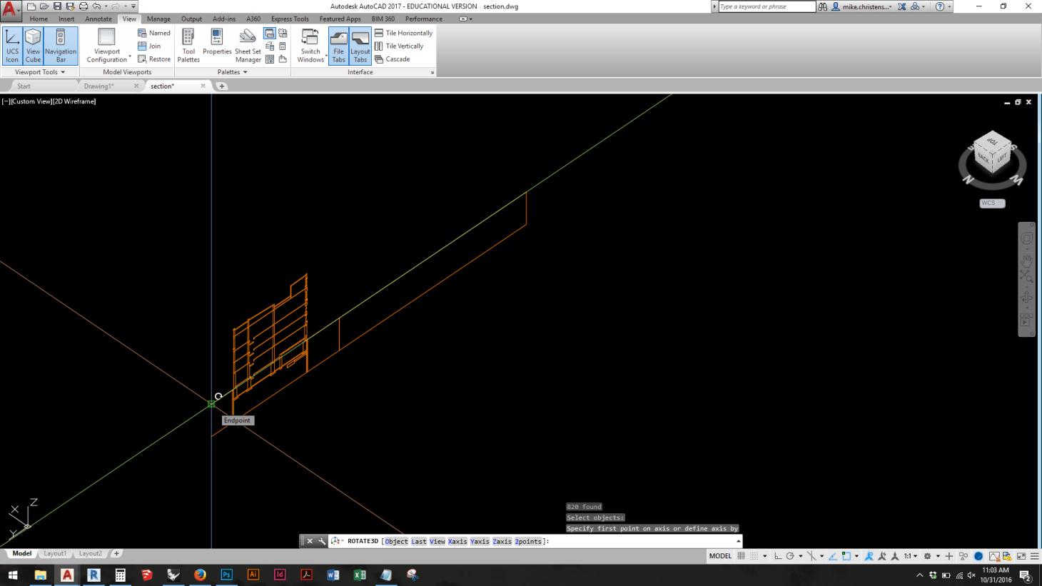 Rhino to AutoCAD Workflow Cutting a Section Architectural Software