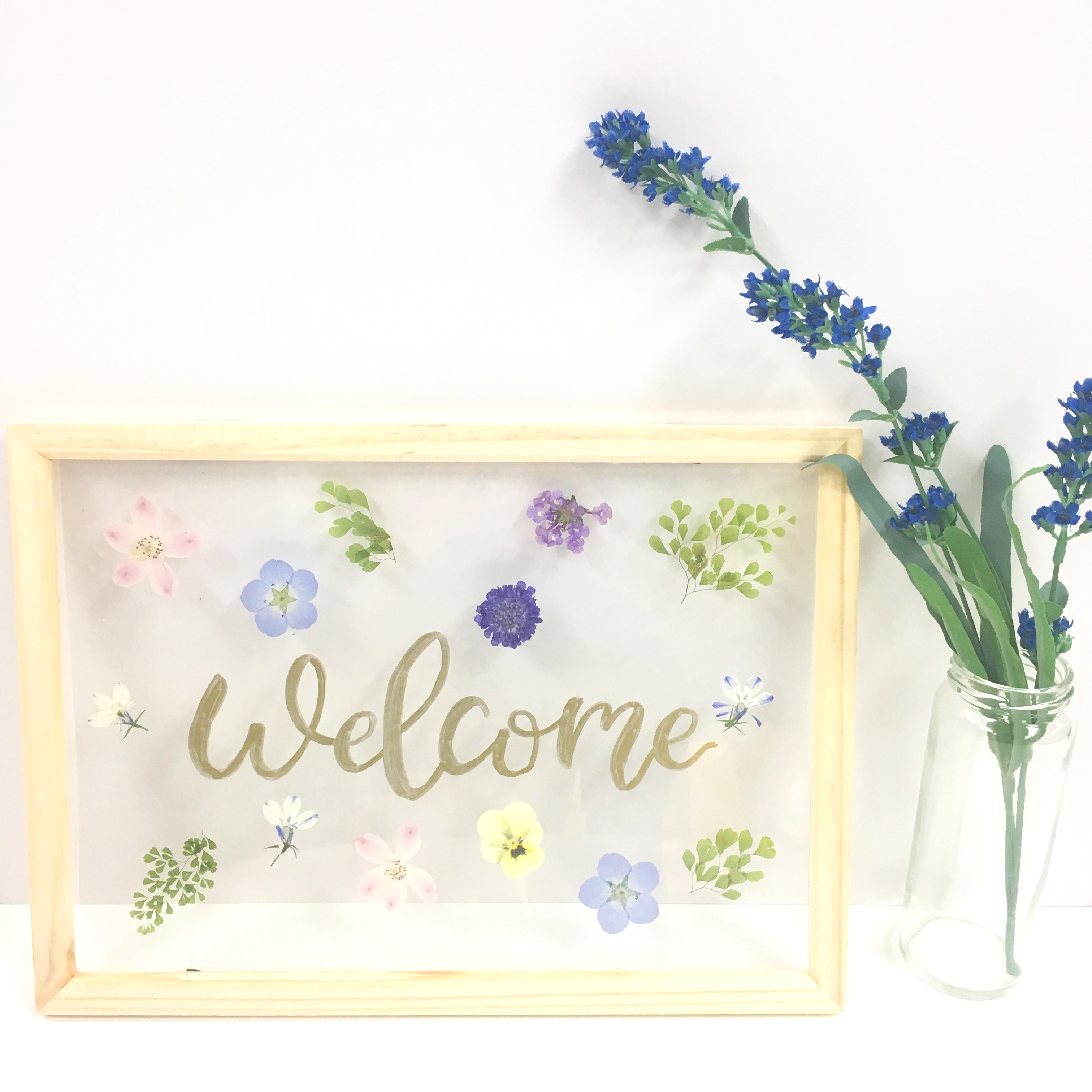 押し花で簡単おしゃれなクリアウェルカムボードの作り方 ARCH DAYS