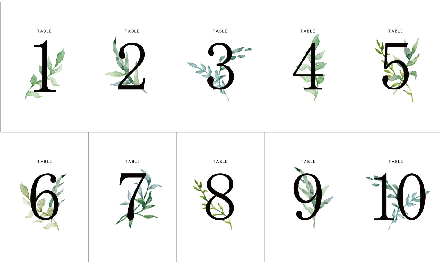 簡単手作り！オシャレなボタニカルデザインのテーブルナンバー｜無料テンプレート ARCH DAYS