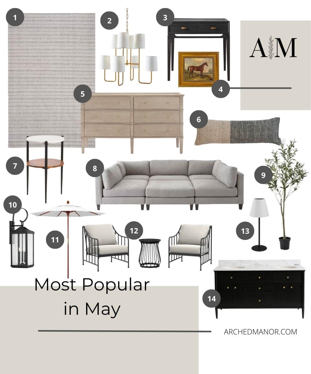 Favorite Home Decor and Furniture May 2022 Arched Manor