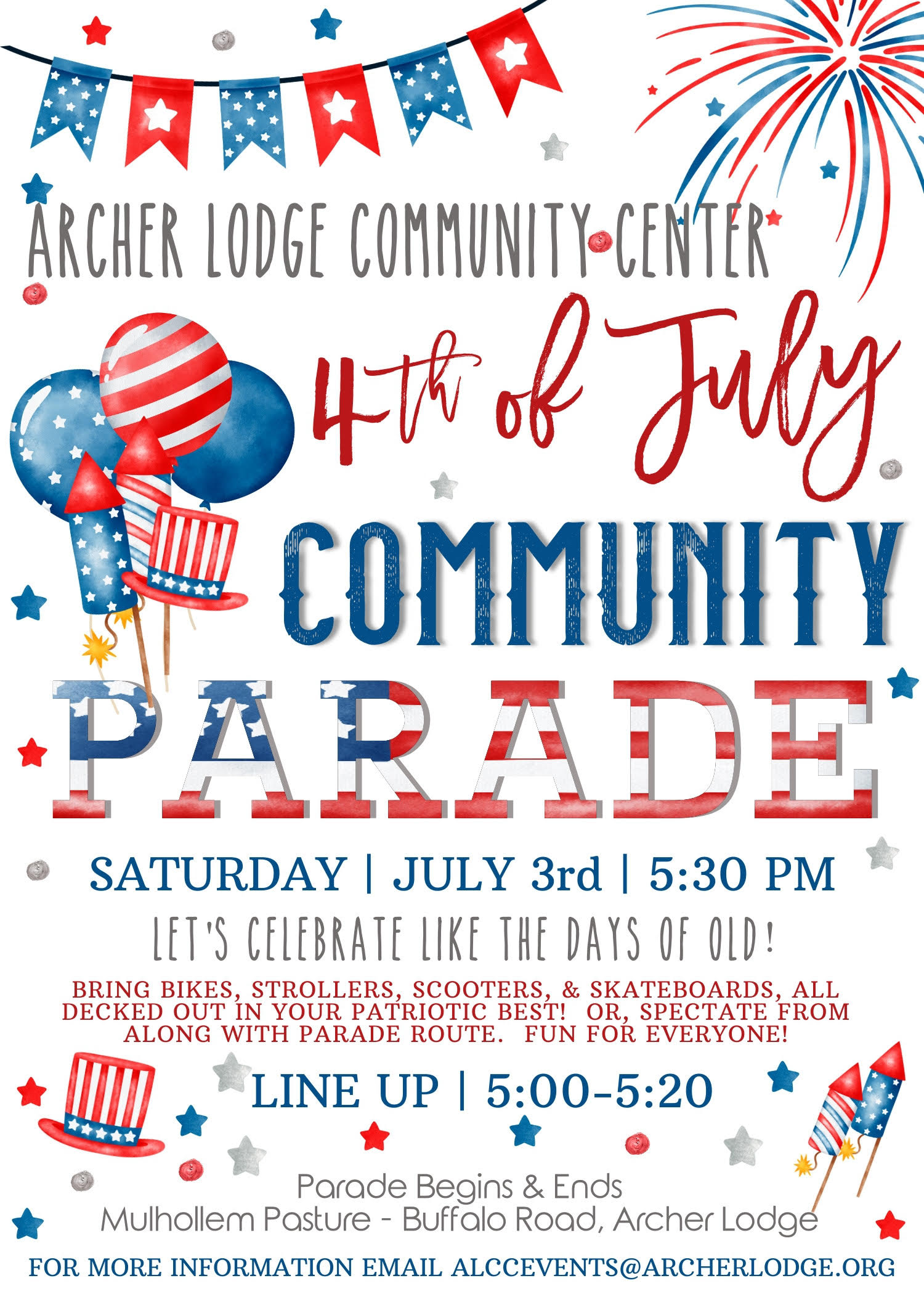 4th of July Community Parade Archer Lodge Community Center