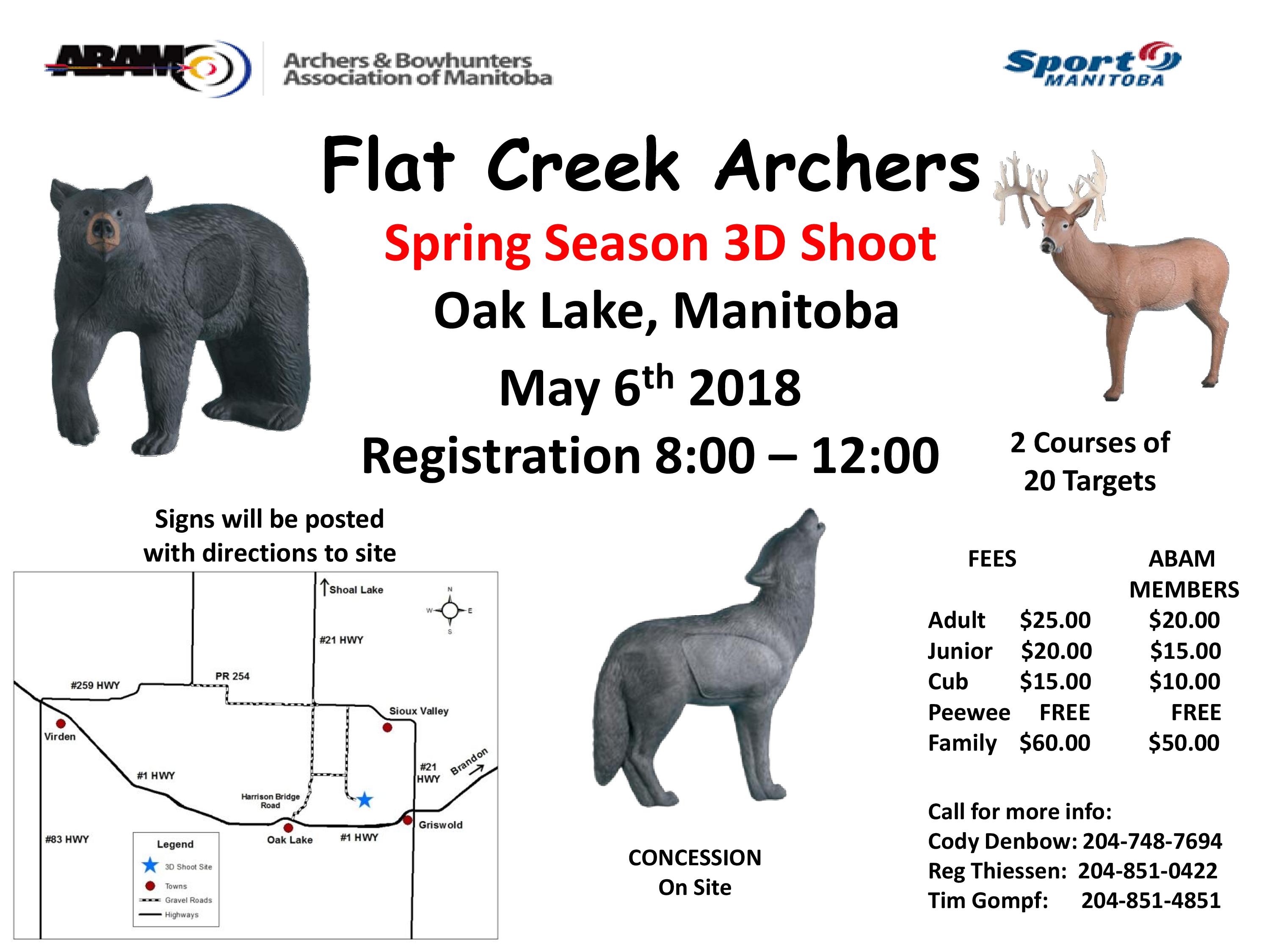 Outdoor 3D Flat Creek Archers Archery Manitoba