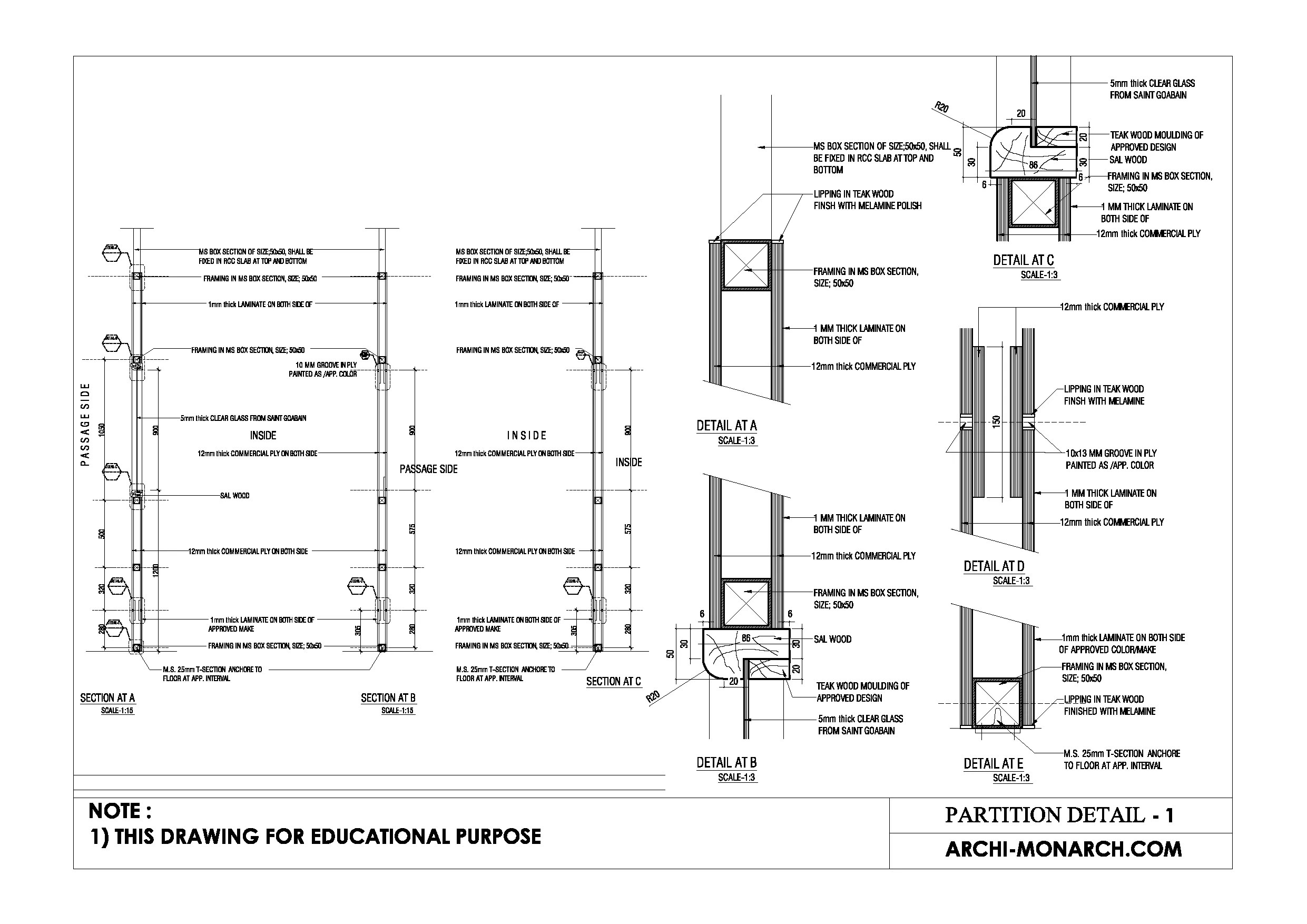 Glass Partition Details