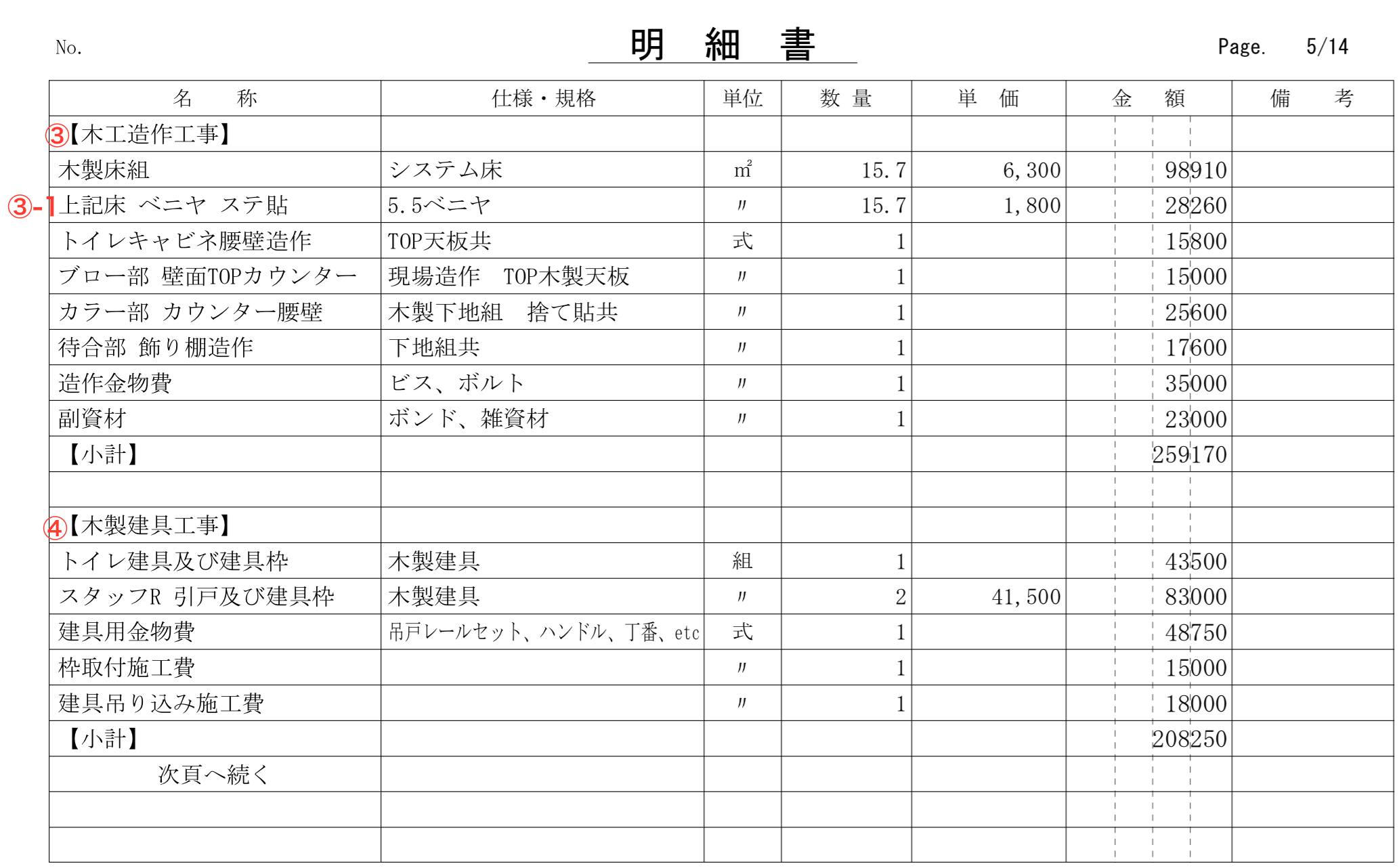 内装工事の見積書の見方を公開／新規店舗開業オーナー向け 内装工事、店舗デザイン・設計の見積もり依頼・比較 アーキクラウド