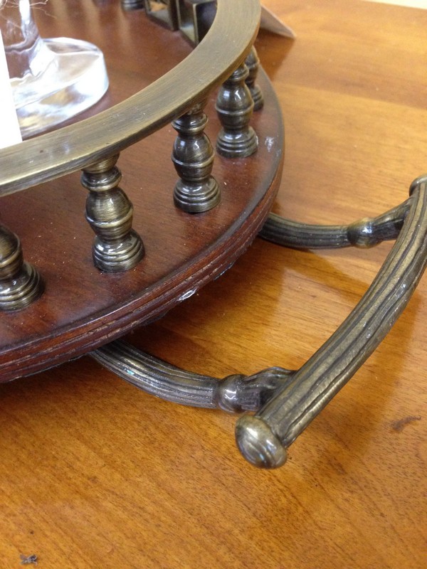 Brass and Wood Serving Tray • The Architectural Warehouse