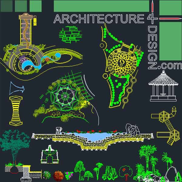 Landscape design Collection designs, symbols and details