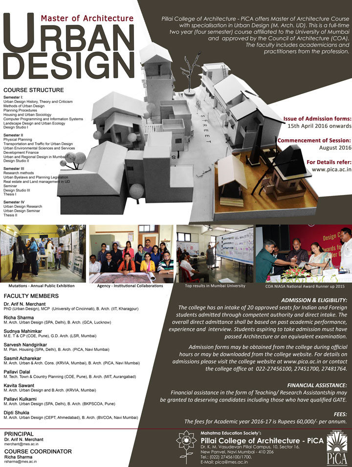 CoA ARCHITECTURAL EDUCATION M.ARCH ARCHITECTURE IDEAS