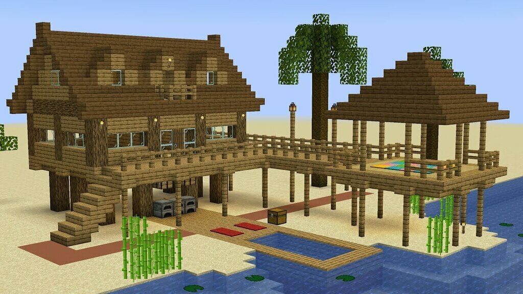 Beachside house Achievements ENABLED Minecraft Map