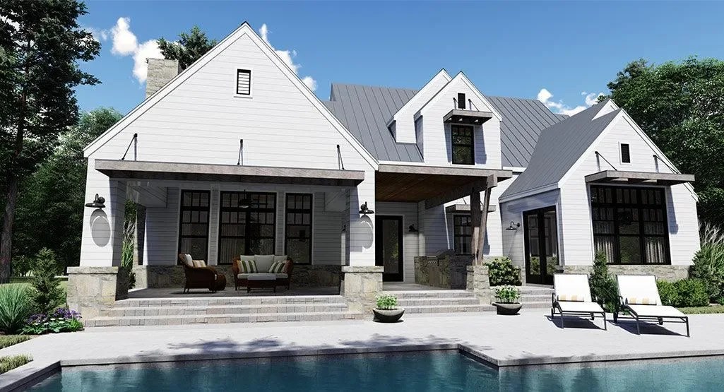 Rolling Wood Hills House Plan Farmhouse House Plan Contemporary