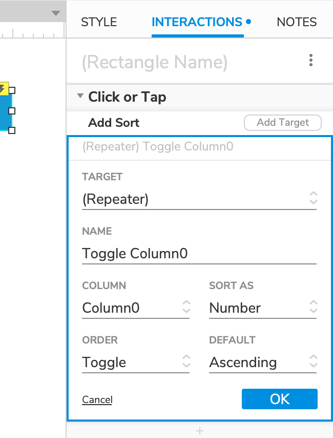 Sorting Repeater Rows · Axure Docs
