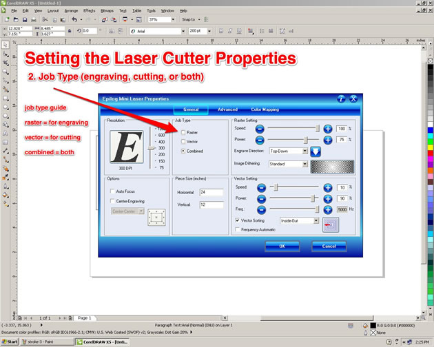 Corel Draw and the Laser Cutter