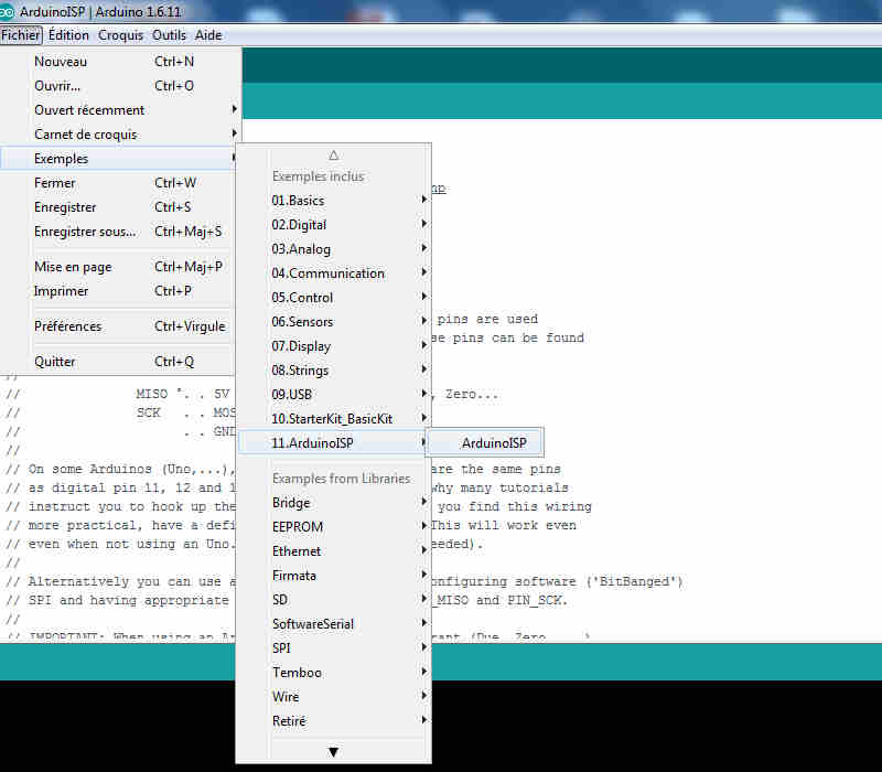 arduino isp programmer board