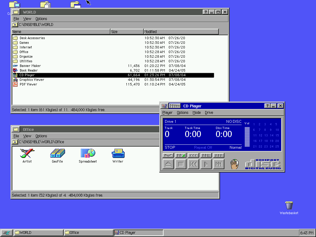 DOS GUI 01 BreadBox Ensemble v4.1.3 (2009) VirtualBox VHD and