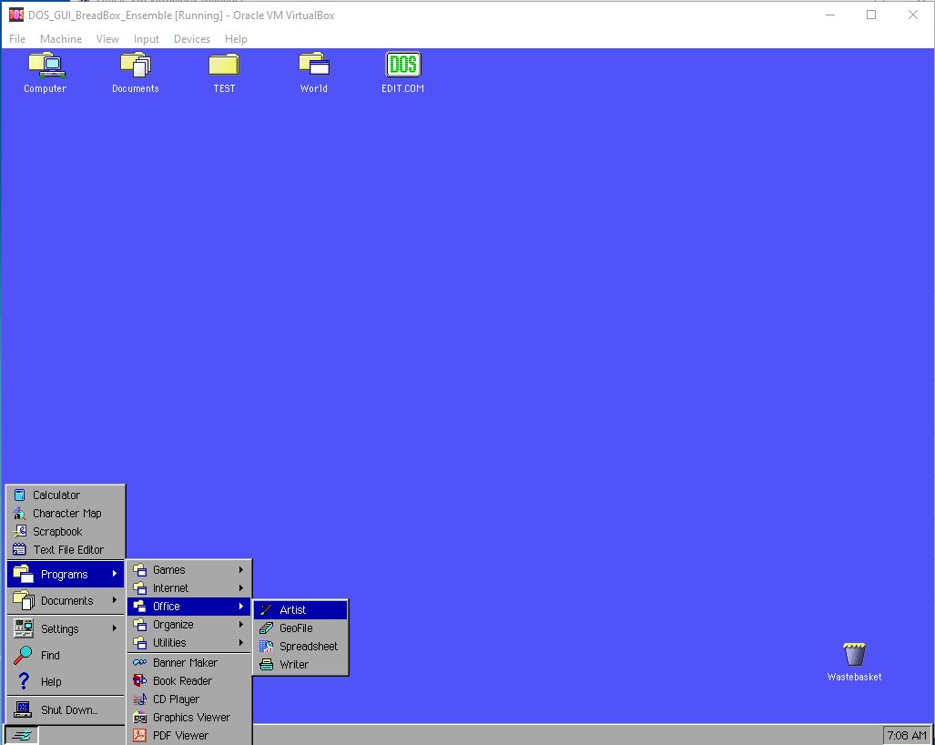 DOS GUI 01 BreadBox Ensemble v4.1.3 (2009) VirtualBox VHD and