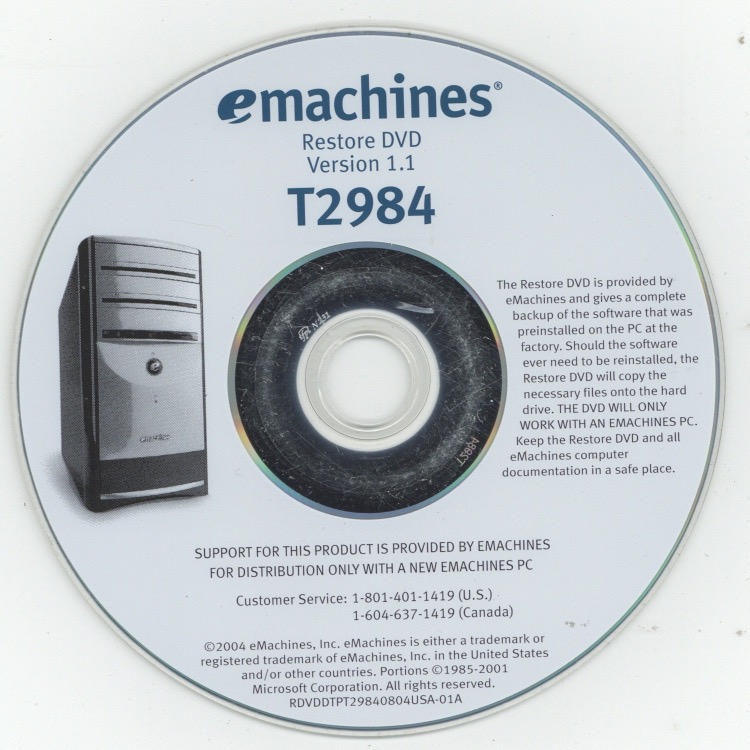 Emachines T2984 Restore Disk Emachines Free Download, Borrow, and